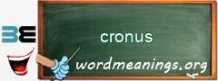 WordMeaning blackboard for cronus